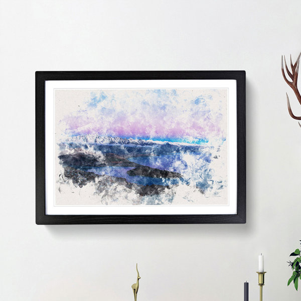 East Urban Home Lake in Queenstown New Zealand Picture Frame Painting